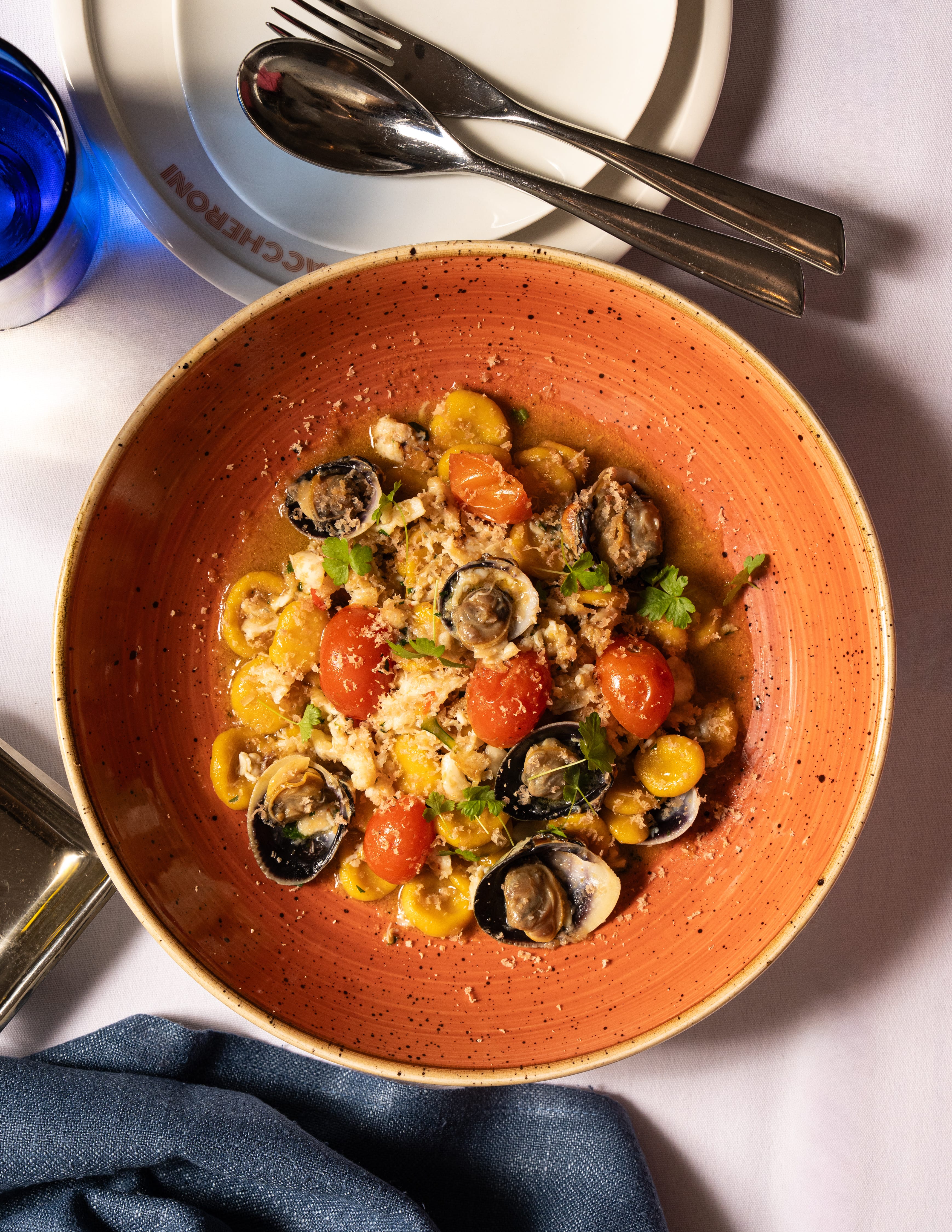 Lemon Orecchiette, vongole, crab, chilli, garlic (SERVE 2)