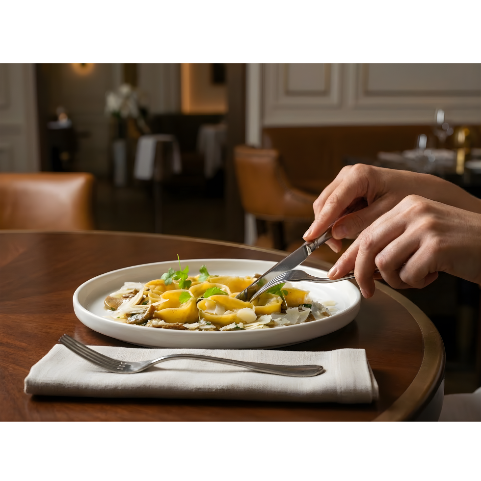 PECORINO TORTELLINI &amp; PORCINI RAGOUT (SERVE 2)