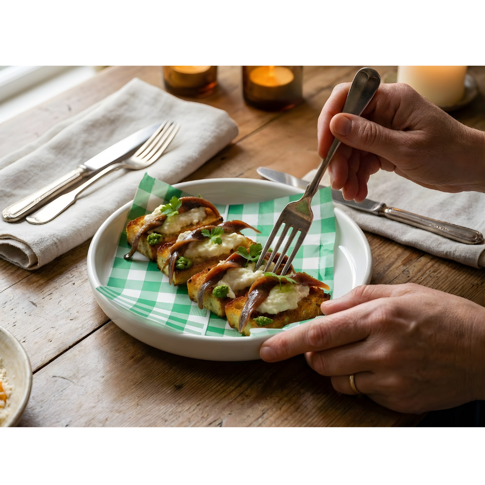 FOCACCINA WITH CANTABRIAN ANCHOVIES (SERVE 2)