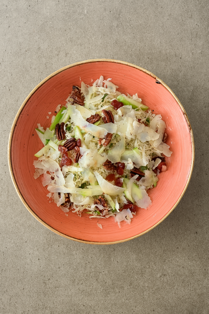 Cabbage salad, truffle pecorino, mint, cranberries, pecan, apple, palm sugar dressing