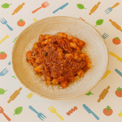 Kids Cavatelli, bolognese ragout, tomato, parmgiano