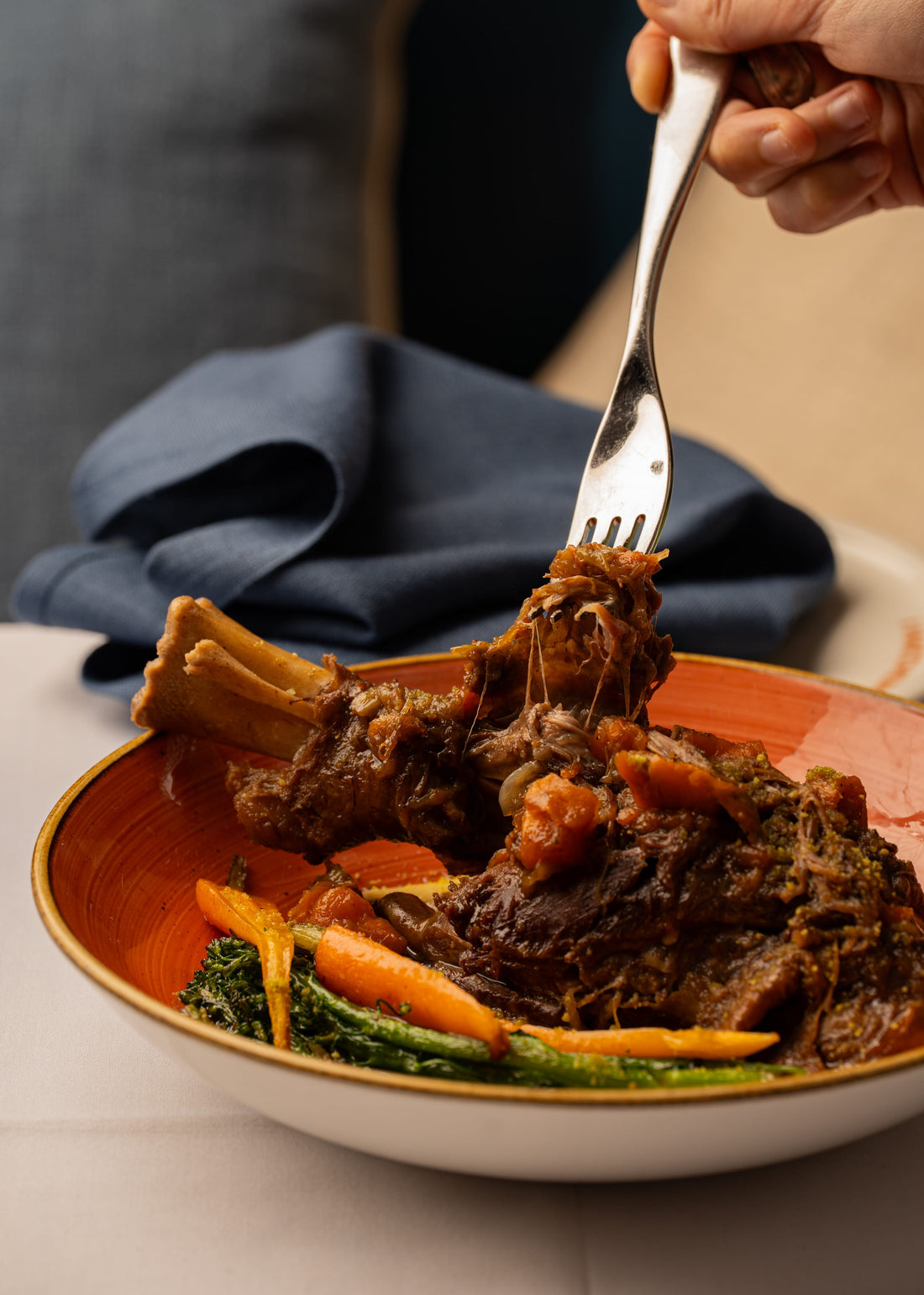 Braised Lamb shank, parisian mash, dutch carrot, eshallot, vin cotto